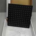 BESy 10 Inch Rain Shower Head, 10" Square Rainfall & High Pressure Stainless Steel Bath Showerhead, 1/16" Ultra Thin, Waterfall Full Body Coverage with Silicone Nozzle, Matte Black Finish