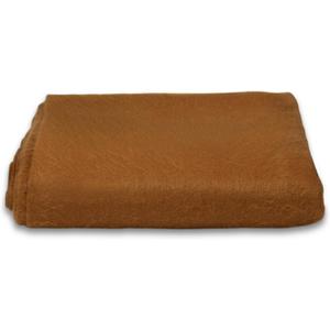 Alpaca Wool Throw Blanket | Warm, Ultra-Soft, Breathable, Non-Itchy Blanket-Throw | Hypoallergenic and Beautiful Fabric (Camel)