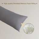 Memory Foam Body Pillow Insert, Soft Large Long Bed Pillow for Adults, Breathable Full Body Pillow, Grey