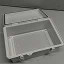 Outdoor Waterproof Electrical Box Junction Box Weatherproof IP67 ABS Plastic Enclosure Switch Router Project Box Electronics DIY Enclosure With Mounting Plate Wall Bracket Grey 8.6"x6.6"x4.3"