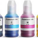 Universal Bottled Dye Ink, BK 175ml,C,M,Y 135ml - Ink Refill Bottles Set, Compatible with Dye-Based for MegaTank Printers, GI-20, GI-21,GI-290 - G3270 G3260 G3290 G3272 G4280 G4270 & More