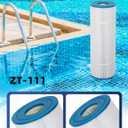 ZOTEE PCC80-PAK4 Replacement Pool Filter Cartridge for PCC80, C-7470,PLFPCC80, Darlly 70804,Clean and Clear Plus 320, Filbur FC-1976, 20"x7" Pool Filter, 4 Pack