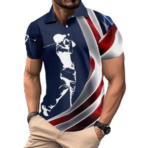 Cqinnifu Men's Polo Shirt,Golf Shirts for Men,Moisture Wicking Short Sleeve Golf Polos for Men (L)
