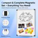 VUSIGN 36" x 24" Magnetic Whiteboard for Wall, Dry Erase Board with Silver Aluminum Frame, Hanging White Board for Office, Home, Classroom Includes 1 Eraser, 2 Multicolor Markers & 4 Magnets