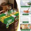 8 Pack Graduation Plastic Tablecloth 54" x 108" Disposable Table Cloths for 6 to 8 Foot Tables Cover for Class of 2026 Parties Decorations Supplies (Graduation Green Gold, Rectangle)