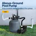 VIVOHOME 1.0 HP 5280 GPH Energy-Saving Above Ground Swimming Pool Pump, 115V with Strainer Basket, ETL & DOE Certified