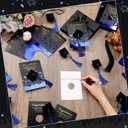 2 x 24 Pack Graduation Congratulation Cards with Grad Cap Pop up Appreciation Cards Gold Print Congratulation Motivational Graduation Gift for College High School Grad Party Supplies(Black,Blue)