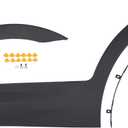 Rear Driver Side Door Lower Molding and Wheel Fender Flare with Clips for Hyundai Santa Fe 2013-2018, Santa Fe XL 2013-2019