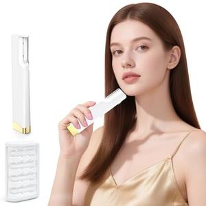 Lovsheme Sonic Dermaplane Razor for Women – 3-Speed Rechargeable Facial Hair Remover with LED Light & 5 Replacement Blades, Exfoliating Dermaplaning Tool for Peach Fuzz, Smooth & Radiant Skin