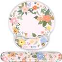 iCasso Gel Wrist Rest for Keyboard and Mouse,Pink Mouse Pad Wrist Support for Typing Pain Relief,Silicone Ergonomic Keyboard Cushion Non-Slip,Cute Computer Wrist Rest for Women Girl