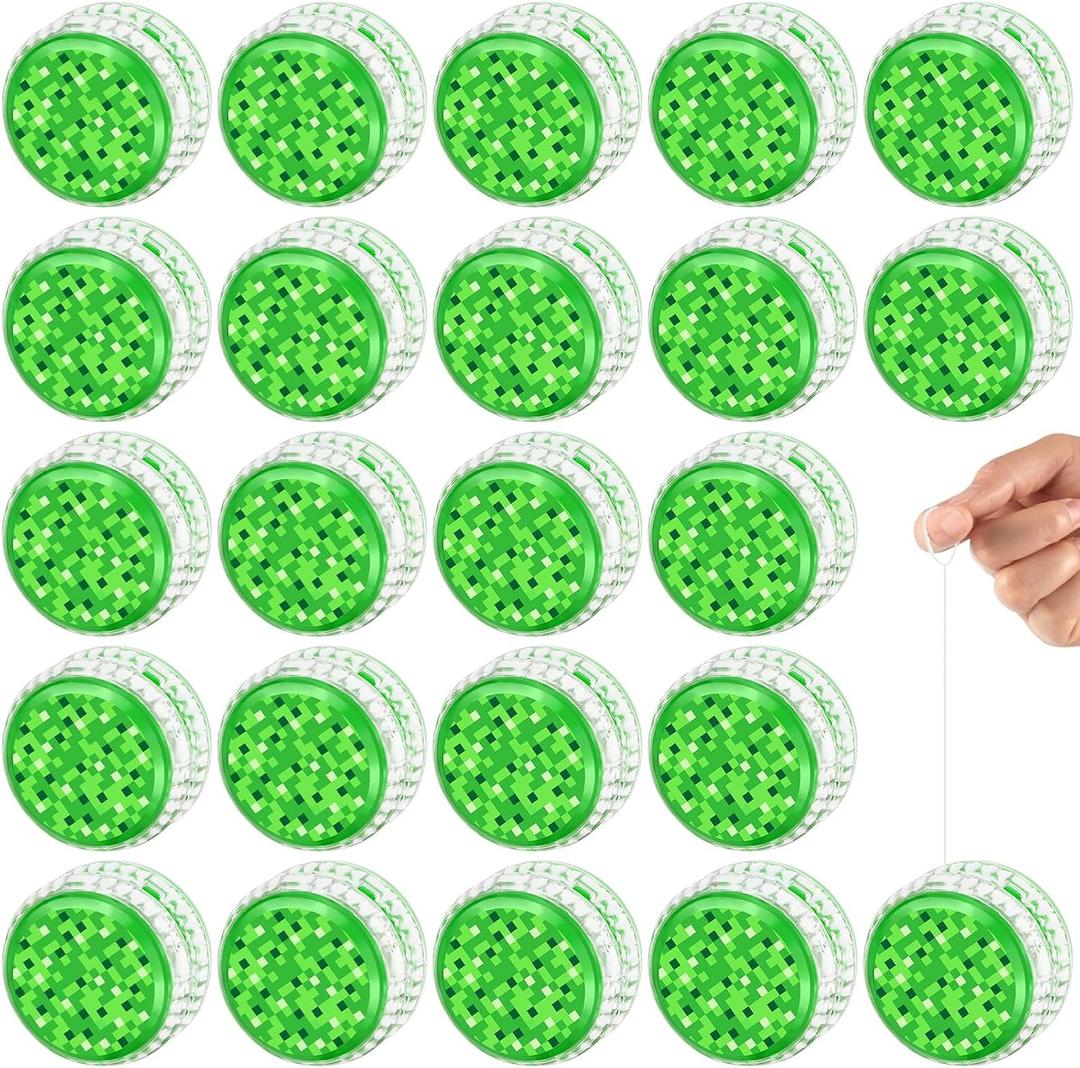Themed LED Light Up Yo Yo Balls - Glow Party Favors for Kids & Adults, Speedster Birthday Goodie Bags (Green)