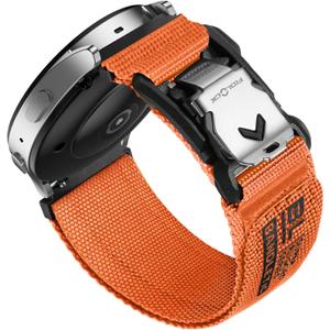Bandletic 20mm Nylon Watch Band Compatible with Samsung Galaxy Watch 7 6 5 4 FE 40mm 44mm/for Galaxy Watch 6 4 Classic 43mm 47mm 42mm 46mm/Watch 5 Pro 45mm/Active 2 with Magnetic Fidlock V-Buckle (Large, Orange)