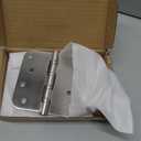 KOLET Ball Bearing Door Hinges, 4 x 4 Inches Door Hinges, Heavy Duty Stainless Steel Hinges, 5/8'' Radius Corner, Smooth and Quiet, Non Removable Pin, Brushed Nickel, 3 Pack