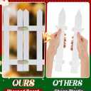 15.7" H Sturdy Safe Wooden Christmas Tree Fence - White Christmas Tree Gate Dogs Cat Proof for 5-7ft Trees, 8 Pcs Easy to Install
