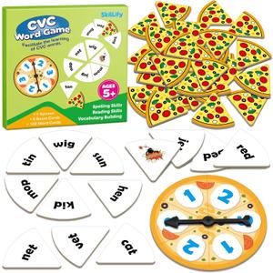 CVC Word Games Phonics Games for Kids, Learn to Read CVC Flash Cards Sight Word Reading Activities, Speech Therapy Toys Toddler Kindergarten Preschool Learning Educational Toys