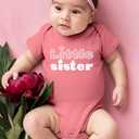 Unordinary Toddler little sister newborn outfit baby coming home bodysuit girl announcement reveal outfits girls heart