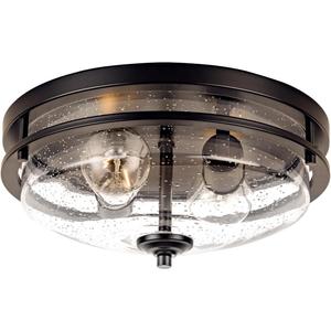 Edwarmlux Flush Mount Ceiling Lights, 2-Light Farmhouse Close to Ceiling Light, Industrial Ceiling Lighting Fixture for Kitchen Hallway Bedroom Living Room Stairways Porch (Black)