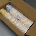 Kochorie 120 Pcs Floral Paper Tea Cups and Saucers 9 Oz Disposable Teacups Bulk with Handle 4 Styles Flower Tea Party Decorations for Birthday Wedding Garden Party Baby Shower Serve 60 Guests