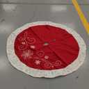 LoKori Red Christmas Tree Skirt, 48 Inches Luxurious Velvet Xmas Tree Skirt Floor Door Mat Decorations for Holiday Party Indoor Outdoor Home Office Ornaments