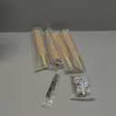 Airy Abode Premium Ash Wood Furniture Legs with Gold Caps (Full Install Kit), 10 Inches
