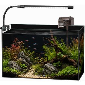 5 Gallon Glass Aquarium Starter Kit, Rimless Fish Tank