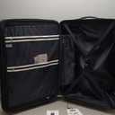 Coolife Luggage Expandable(only 28") Suitcase PC+ABS Spinner Built-In TSA lock 20in 24in 28in Carry on (Caribbean Blue., L(28in).)