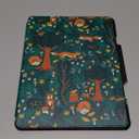 CASETiFY Impact Folio Case for iPad Pro 12.9" (3rd/4th/5th/6th Gen) - Foxes in an Emerald Forest - Clear Black