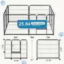 NEWBULIG Dog Playpen 8 Panels 24" Height Foldable Heavy Duty Metal Dog Exercise Playpen Puppy Fence for Indoor Outdoor Yard