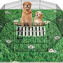 Aitmexcn Washable Pee Pads for Dogs, 2 Pack Super Absorbent Reusable Puppy Pads, Lawn Design Reusable Dog Pads for Potty Tranning, Whelping, Playpen, Crate, Bed - 36"x48"