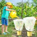 Fruit Tree Netting, Blueberry Bush Netting Cover for Garden Protection, 4Pcs Garden Plant Netting Pest Barrier for Raised Beds for Strawberry, Tomato, Bug Mesh Net from Bird, Cicadas (4X4.9FT 2PACK + 5.3X5.3FT 2PACK)