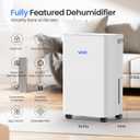 30 Pints Smart Dehumidifier with WiFi App, for Home & Bedroom Up to 2,000 Sq. Ft., Ultra Quiet with Child Lock & Laundry Dry, 1.6L Tank & Continuous Drain Hose