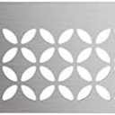 Schluter Rectangular Shelf for Prefabricated Kerdi Board SN/-SNLT Niches - 4mm Thick, Floral Design, Stainless Steel Material, Brushed Stainless Steel Finish - SNS1D5EB