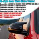 Compatible with BMW Side Mirror Covers X3 G01 2019-2024/X4 G02 | X5 G05/X7 G07 2019-2025, X6 G06 2020-2025, Clip-on Left Driver and Right Passenger M Style Mirror Caps Glossy Black 5116