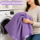 Pro Goleem Baby Soft Minky Dot Blanket with Silky Satin Backing Baby Gifts for Boys and Girls (Purple, 30 x 40)