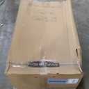 FDW Dining Chairs Set of 4,Dining Room Chairs,Side PU Cushion Chairs with Waterproof Surface and Wood Legs,for Kitchen Restaurant and Living Room,Leather Brown