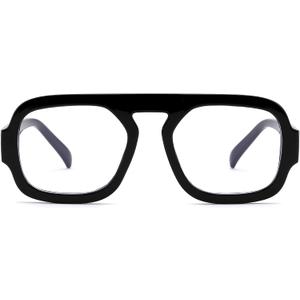 FEISEDY Fashion Blue Light Blocking Glasses for Woman Men Trendy Vintage Square Frame Stylish Fake Eyeglasses B0285