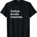 Emily Bronte Charlotte Bronte T-Shirt Bronte Sisters Shirt, S