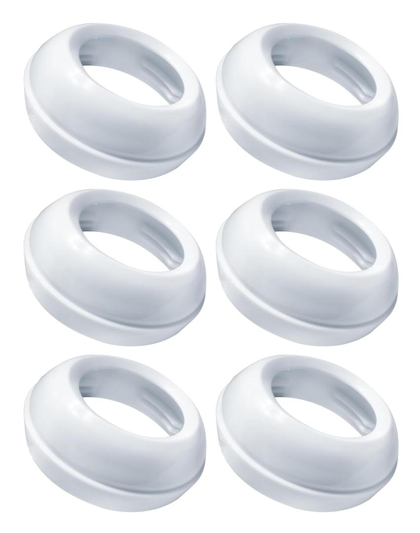 Replacement Baby Bottle Nipple Ring Collars for Philips Avent Natural & Glass Natural Baby Bottles, Not for Avent Anti-Colic Bottles, BPA Free Bottle Screw Rings Collar for Avent, 6 Pack