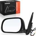 A-Premium Driver Side Power Door Mirror - Compatible with Toyota RAV4 2009 2010 2011 2012 - Non-Heated, Manual Folding Black Outside Rear View Mirror - Replace# 87909-0R010
