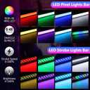LED Stage Pixel Lights Bar,40W 108LEDs RGB+W DMX Lights Bar with Detachable Cover 2IN1 Pixel&Strobe Lighting Effects by Remote Control DMX512 Sound Activated for DJ Party Wedding Gig Club