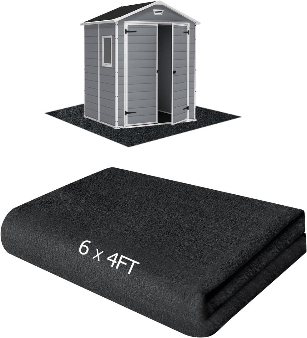 Outdoor Storage Shed Floor Mat, 6 * 4FT Waterproof Washable Garden Flooring Pad with Non Slip Backing, Soft Furniture Patio Covering Carport dust Oil Mat-Tool Shed, Storage Shed Not Included Outdoor Storage Shed Floor Mat, 6 * 4FT Waterproof Washable Garden Flooring Pad with Non Slip Backing, Soft Furniture Patio Covering Carport dust Oil Mat-Tool Shed, Storage Shed Not Included