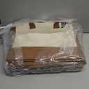 Reginary 12 Pack Canvas Tote Bags Initial Classic Present Personalized Canvas Beach Bag for Wedding, Birthday, Beach(Brown and White)