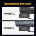 DEFENTAC 800lm Pistol Light and Green Laser Sight Combo for Guns, Tactical Flashlight White LED and Green Beam Combo, Magnetic Charging