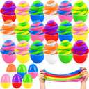 18 Pack Easter Basket Stuffers Slime Easter Egg Fillers, Butter Slime Kit Easter Eggs Toys for Kids Fidget Toys Stress Relief Slime Easter for Boys and Girls Hunt Surprise Egg Party Favor Gift