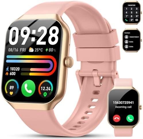 Motast Smart Watch(Answer/Make Call), 1.96" HD Smartwatch for Men Women, 2025 Fitness Activity Tracker with 110+ Sport Modes/Heart Rate/Sleep Monitor/Pedometer, IP68 Waterproof Fitness Watch for Android iOS