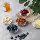 Farielyn-X 3.5in 4oz Small Glass Bowls, Mini Glass Containers, Ramekins, Prep, Pinch Bowl, Stackable Condiment Containers, for Prep, Dips, Nuts, Snacks, Candy Meal Prep Bowls, Dessert Bowls