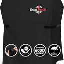 GrillTough Heavy Duty BBQ Grill Cover for Outdoor Grill, 30 Inch  Waterproof, Weather Resistant, UV & Fade Resistant with Adjustable Straps  Gas Grill Cover for Weber, Genesis, Charbroil, etc. Black