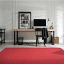 Garland Rug Town Square Chili Pepper Red 3' x 5' Non Slip Area Rug for Living Rooms & Hallways, Stylish & Durable for High-Traffic Areas