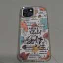 for iPhone 13/14 Case [Compatible with Magsafe],Girls Women Clear Magnetic Case Silicone Shockproof Protective Cover with Pattern Bible Verses