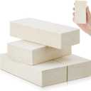 4 Pcs Thickened Felt Blocks Wool Soft Felt Squeegee Automotive Vinyl Wrapping Tool 1'' x 2'' x 4'' White Film Installing Tool for Sandpaper Sanding Polishing for Window Tinting No Scratches